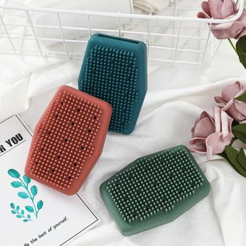 1pc Silicone Brushes Bath Towels Rubbing Back Mud Peeling Body Massage Shower Skin Clean Shower Brushes