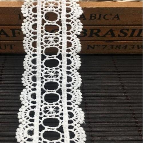 1 yard White Knitting Lace Ribbon Handmade Patchwork Scrapbook Craft for DIY Apparel Sewing Accessories