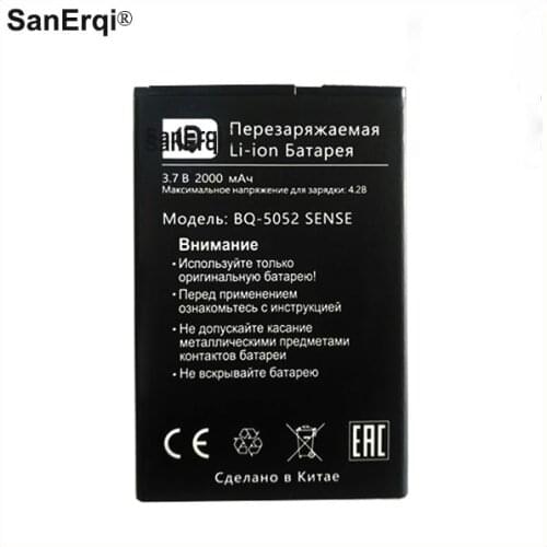 10pcs 2000mAh Battery For BQS BQ-5052 Sense BQS5052 Battery for BQ BQ-5052 Sense Accumulator Battery