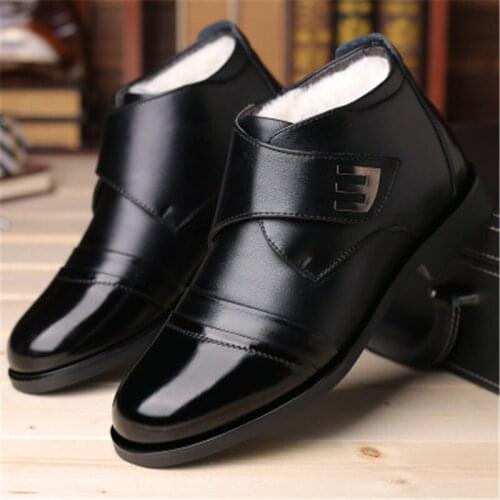 2020 Winter Shoes Men Chelsea Boots Genuine Leather Warm Shoes Men Ankle Boots Fashion Cow Leather Male Footwear Black Brown Hot