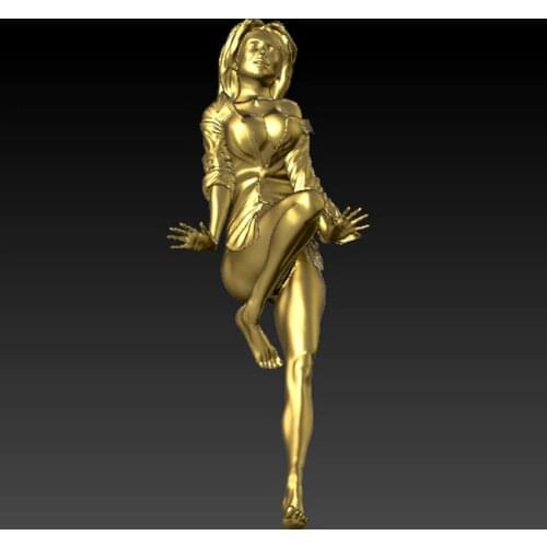3D carved figure sculpture 3d model for cnc machine in STL file format sexy women