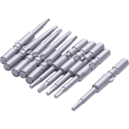 5/8/10/20Pcs Magnetic Hex Screwdriver Bits 5/6mm Shank Diameter 1.5/ 2/ 2.5/ 3/4/5mm 60mm Length Screw Drivers Bit S2 Hand Tool
