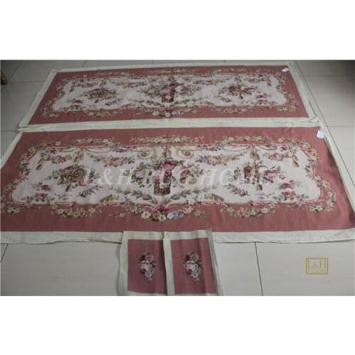 Free Shipping 10K+20K sofa and chair cover set 1:4, needlepoint woolen handmade sofa and chair covers with arms