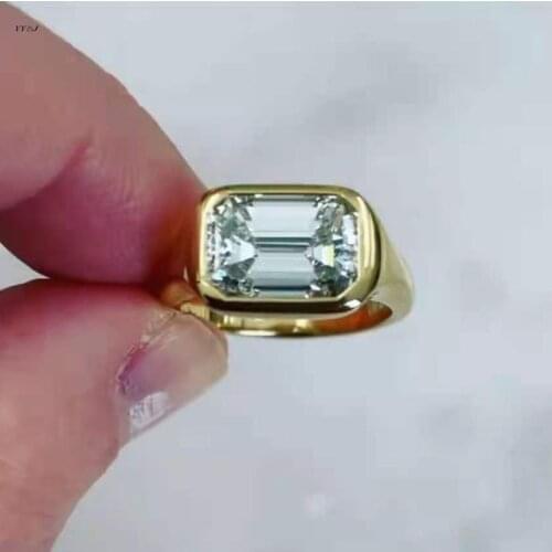 Big Square stone rings for women 2021 CZ stainless steel gold signet rings vintage wholesale items free tarnish
