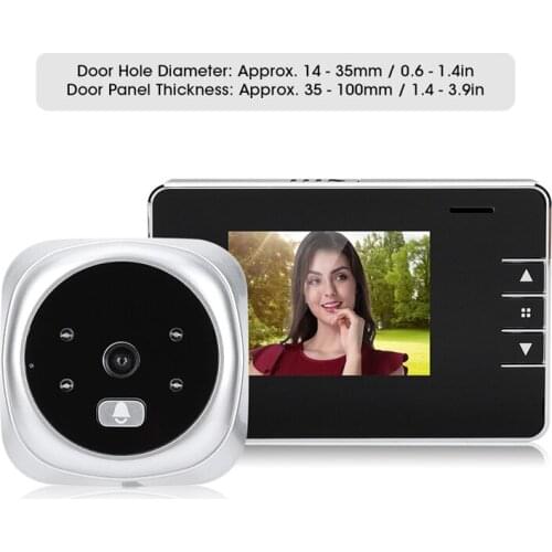 2.8 Inch Digital Electronic Doorbell 125 Degree Video Doorbell Electronic Peephole Door Camera Home Security Viewer