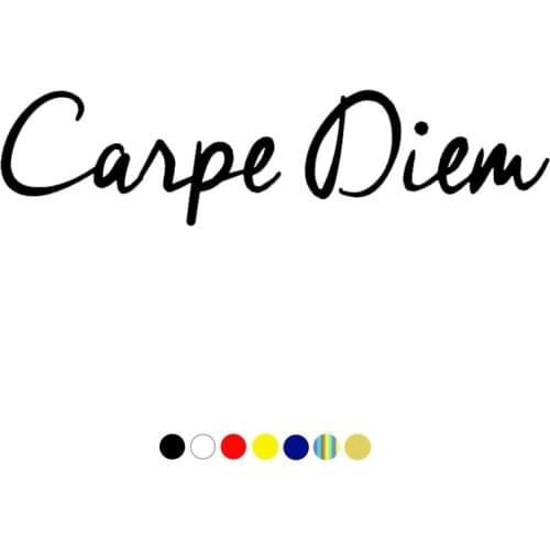 CS-10389# Vinyl Decal CARPE DIEM Car Sticker Waterproof Auto Decors on Truck Bumper Rear Window