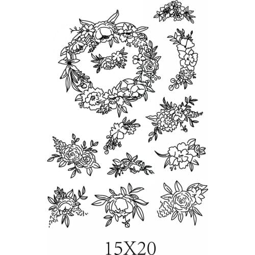 FLOWER Transparent Clear Silicone Stamp/Seal for DIY scrapbooking/photo album Decorative clear stamp A3113