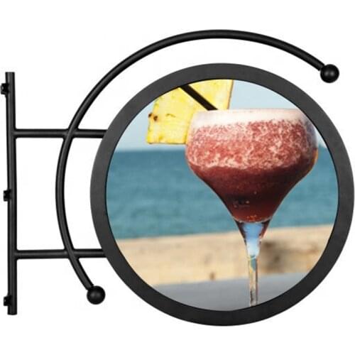 Hotsale Smart Digital Outdoor SMD Double Sided Circle Shape LED Screen Logo Round LED Sign Advertising Display For Coffee Shop