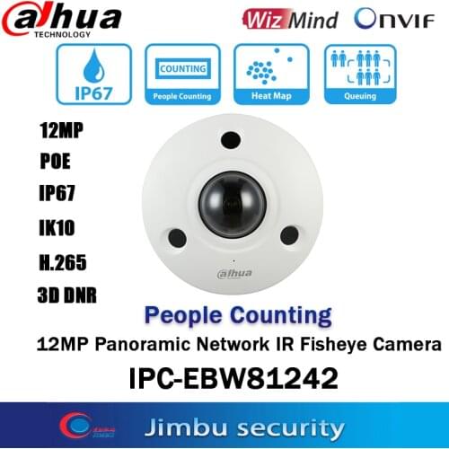 Dahua Surveillance came 12MP IPC-EBW81242 AI Original Panoramic Camera People Counting POE Fisheye Camera dahua IP67 EBW81242