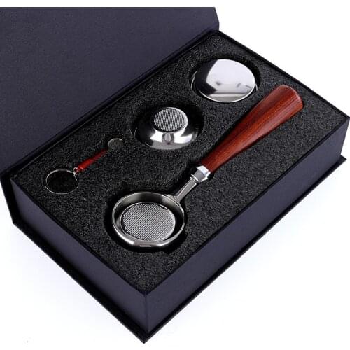 58 Mm Italian Coffee Maker Refitted Bottomless Hand Red Acid Branch Solid Wood Handle 58 Mm Alloy Handle E61 Coffee Accessories