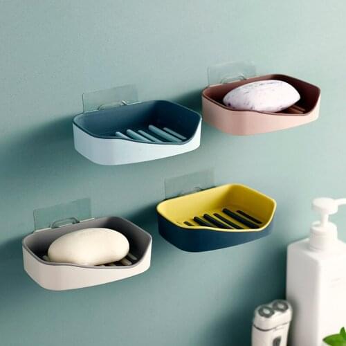 Bathroom Shower Soap Box Dish Storage Plate Tray Holder Case Soap Holder Bathroom Tray Accessories Box Shelf Wall Dishes