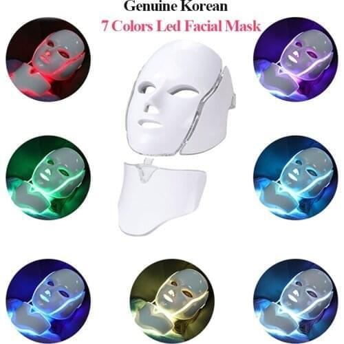 7 Colors Light LED Colorful Facial Beauty Mask Neck Face Care Treatment Anti Acne Therapy Whitening Skin Rejuvenation Machine