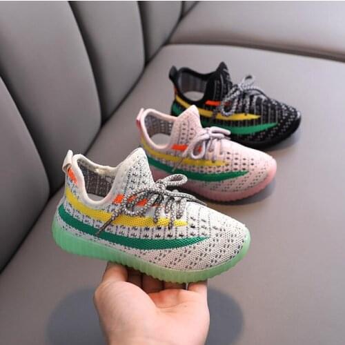 2021 New Spring/Autumn Children Shoes Unisex Toddler Boys Girls Sneakers Mesh Breathable Fashion Casual Kids Shoes Size 21-36