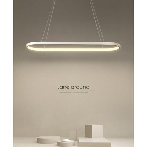 Simple And Modern Dining Room Chandelier Led Bedroom Creative Study Nordic Living Room Long Strip Office Desk Shopping Mall