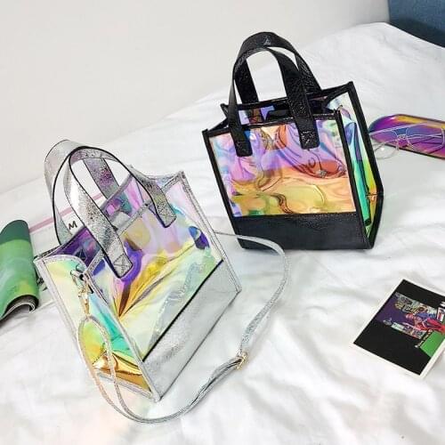 Fashion Pvc transparent bag clear shoulder bag luxury Handbags For Women 2021 Summer Beach Totes Bags Female Designer purse