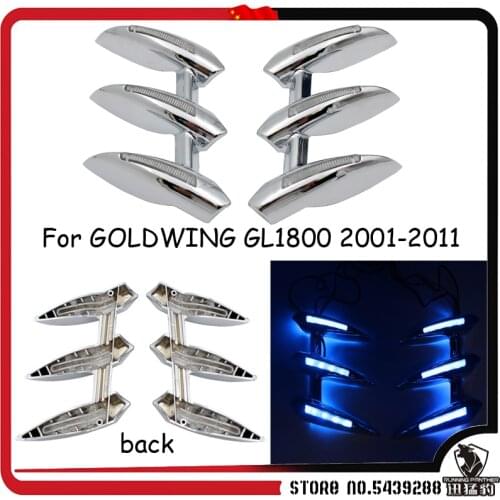 Motorbike Brake Rotor shock Covers LED Ring Of Fire Fits For Honda GOLDWING GL1800 2001-2011 2010 2009 2008 2007 2006 2005 2004