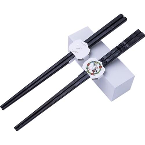 PIIOY Christmas Chopsticks Black Cherry Blossoms PPS Sushi Fast Food Noodles Reusable Sticks Chinese Tableware Kitchen Supplies