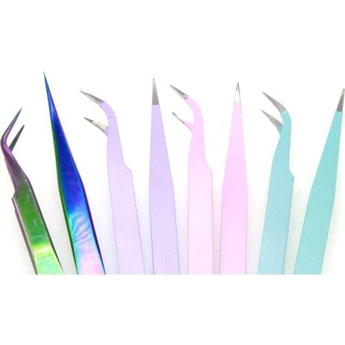 DIY Tools Pink Blue Tweezers for Cosmetic Makeup Resin Craft Jewelry Accessories Making Scrapbooking