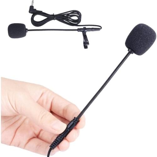 Portable 3.5mm Mini Wired Clips-on Lapel Lavalier Microphone Handsfree Wired Condenser Mic Microphones for teaching Speeching