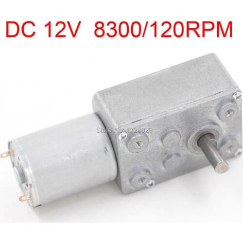 Reducer Worm DC Gear Box Motor DC 12V 8300/120RPM JSX69-370