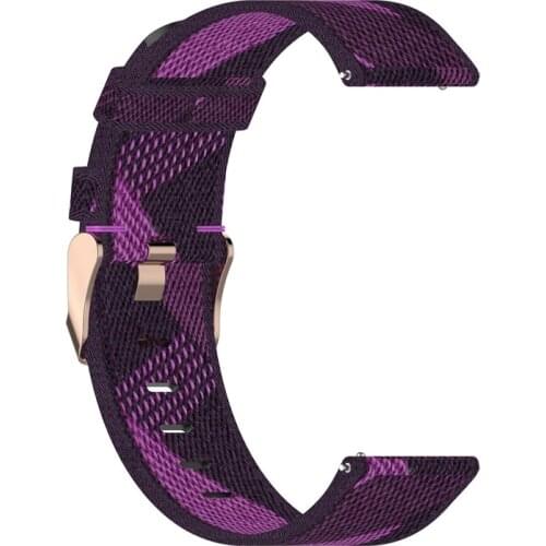 22mm Nylon Canvas Strap for Fossil Gen 5 Carlyle HR Julianna Band for Galaxy Watch 46mm Belt Band