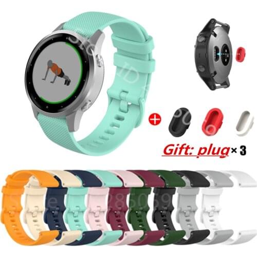 18 20 22mm Sport Silicone Wrist Strap For Garmin Vivoactive 4S 4 3 Smart Watch Band For Vivoactive 3 4 4S Wristband Accessories