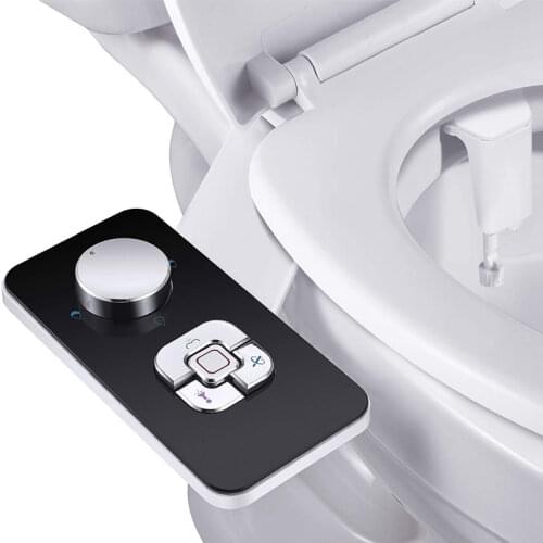 Bidet Seat Toilet Sprayer Self Cleaning Non Electric Bidet Attachment with Pressure Controls Cold Hot Water Muslim Shattaf Wash