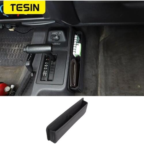 TESIN Gear Shift Storage Bag Organizer Tray for Jeep Wrangler TJ 1997-2006 Car Interior Accessories Car Styling Oxford Cloth