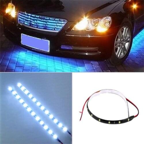 12V 8W 30cm LED Strip Light Waterproof 6000K Flexible Lamp Super Brightness Decorative Daytime Running Light Strip Signal Light