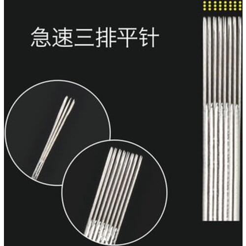 Tattoos Embroidery Tools Hand Fog Brow Needle Smoke Eyebrow Rapid Three-row Flat Pin Wenxiu Semi-permanent Tatoo Direct Selling