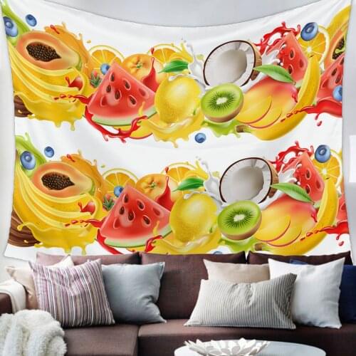Tropical Fruit Banana Lemon Tapestry Bedroom Home Decoration Wall Blanket Tapestry Bedroom Wall Hanging Yoga Mat