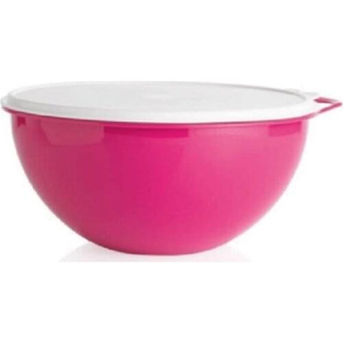 Tupperware Mixing Series Storage and Preparation Vessel 7.5 lt Maximilian Mixing Bowl, Pink, Maxima Jumbo Bowl, salad Bar
