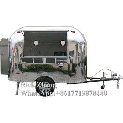 Factory Stainless Steel Mobile Potato Chips Food Truck Trailer For Sale Europe With Free Shipping