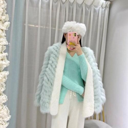 Women 2021 Winter New Fashion Thick Warm Fake Fur Coat Female Faux Fox Fur Jacket Ladies Elegant Casual Cardigan Outerwear C449