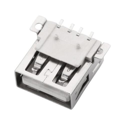 10pcs/lot USB 2.0 4Pin A Type Female Socket Connector 2feet Plain Mouth for Data Transmission Charging