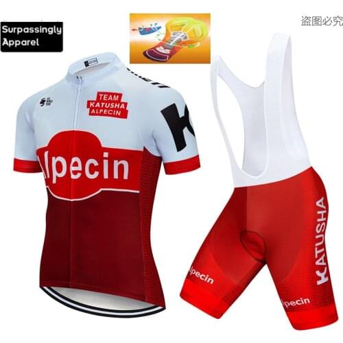 2019 KATUSHA Team Cycling Jersey Mens MTB Bicycle Clothing Bike Clothes Maillot Ropa De Ciclismo Men Riding Bike Sportswear 16D