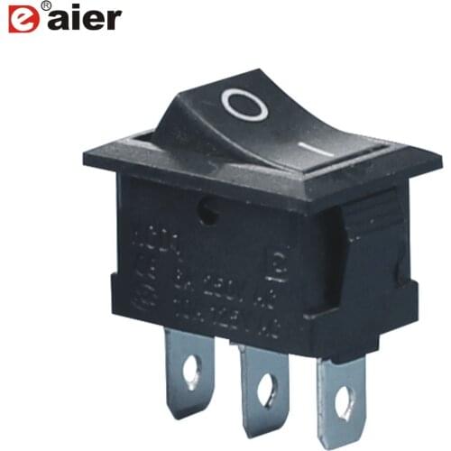 3 PINS SPDT ON-ON 6A 250V Mini Rocker Switch 10A 125VAC Single Pole Double Throw Boat Switches 2 Position
