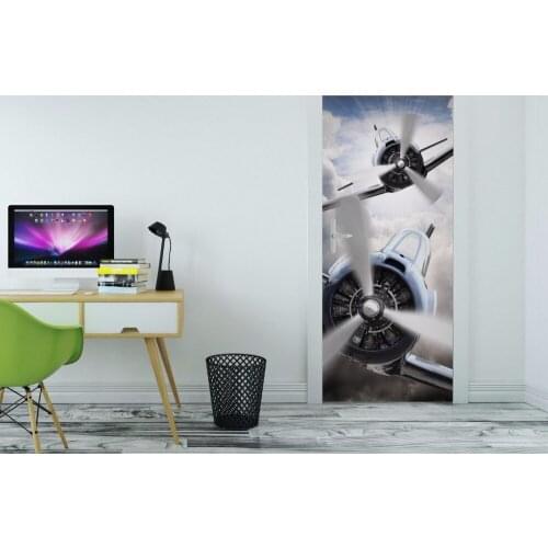 3D The Retro FlightersWall Art Door Mural Wallpaper mural Wall Print Decal Wall Deco Wall Mural Photo self adhesive door wrap