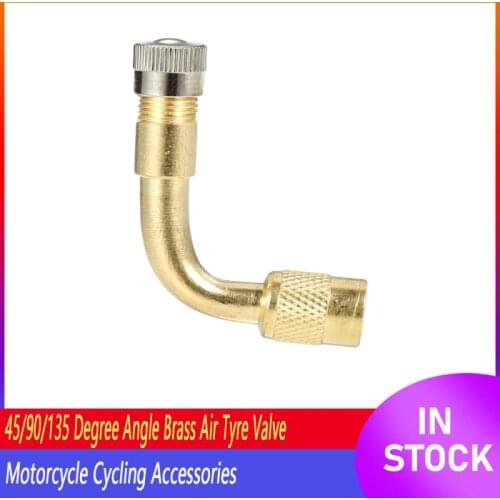 45/90/135 Degree Brass Air Tyre Valve Caps Valve Stem with Extension Adapter for Car Truck Motorcycle Bicycle Accessories