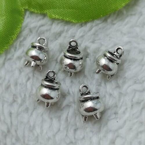 Free Ship 100 pcs Antique silver incense burner charms pendant 12x8mm