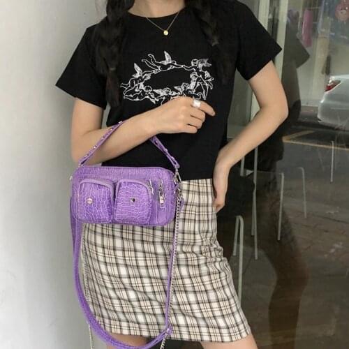 Brand Design Multi-Pocket Bag Women Leather Shoulder Bag Personality Messenger Handbags Female Chain Lipstick Phone Bag Tide