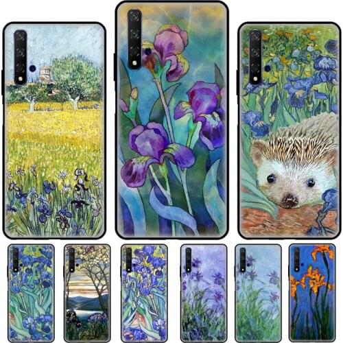 Irises Painting For Huawei Nova 2Z 2 3 5T Case For Huawei Y6 Y5 2017 2018 Y7 Y9 2019 Y6P Y7A 2020 Cover