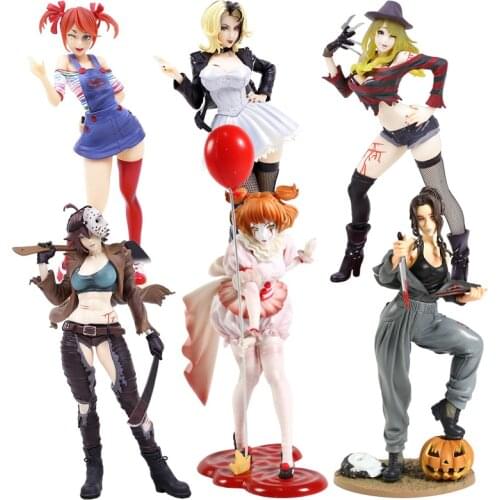 Horror Bishoujo Statue Pennywise Jason Voorhees Freddy Krueger Chucky Halloween Michael Myers 1/7 Scale Figure