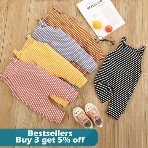 2021 Baby Summer Clothing 0-24 Newborn Infant Baby Boy Girl Striped Romper Clothes Sleeveless Striped Summer Outfit Jumpsuit