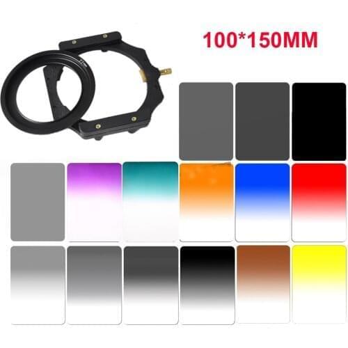 100*150mm Z Series Square Filter Full ND16 Graduated ND2 ND4 ND8 Purple Blue Orange Green Color filter Lens Filter Holder Camera