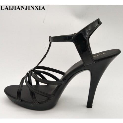 LAIJIANJINXIA Fashion Summer Women High Heels Sandals 13cm Sexy Party Pumps Shoes Women shoes Gladiator Platform hollow Sandals