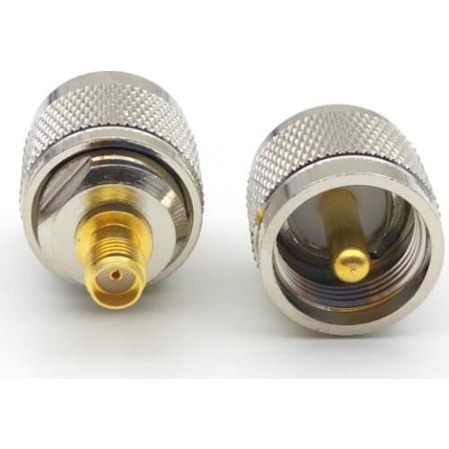 Copper PL259 UHF plug male to SMA female jack RF adapter