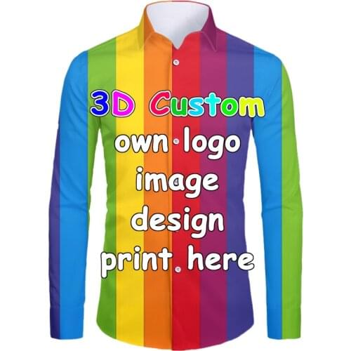 IFPD EU/US Size 3D Print Men Diy Custom Design Long Sleeves Shirts Hip Hop Hawaiian Shirt Factory Wholesalers And Dropshipping