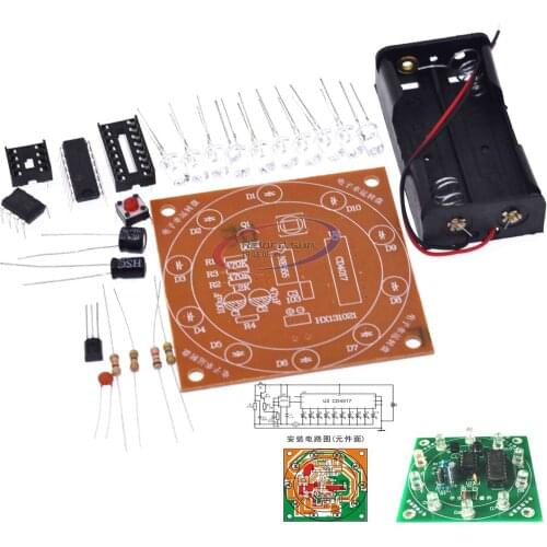 Lucky Rotary Suite Electronic Suite CD4017 NE555 Self DIY LED Light Kits Production Parts And Components