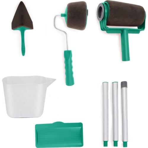 6Pcs Set Paint Roller Multifunctional Household Use Wall Decorative Paint Roller Brush Tool Painting Brushes Runner